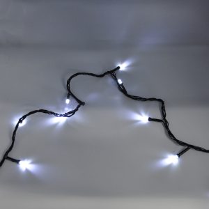 Гірлянда-нитка (String-Lights) 100W-7 внутрішня, пров.: чорний, 7м (Білий)