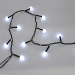 Гірлянда-нитка (String-Lights) 200W-6-2 внутрішня, пров.: чорний, 10м (Білий)
