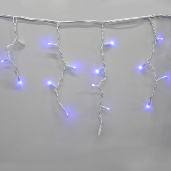 Гірлянда-бахрома (Icecle-Lights) 120 Short curtain-B-1 зовнішня, пров.:білий, 5м (Синій)