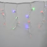 Гірлянда-бахрома (Icecle-Lights) 120 Short curtain-M-1 зовнішня, пров.:білий, 5м (Різнокольорова)