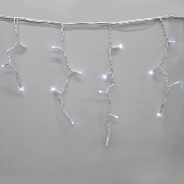Гірлянда-бахрома (Icecle-Lights) 120 Short curtain-W-1 зовнішня, пров.: білий, 5м (Білий)