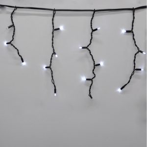 Гірлянда-бахрома (Icecle-Lights) 120 Short curtain-W-2 зовнішня, пров.: чорний, 5м (Білий-теплий)