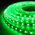 Гірлянда-стрічка LED 5050 G зовнішня, пров.:прозорий, 5м (Зелений)