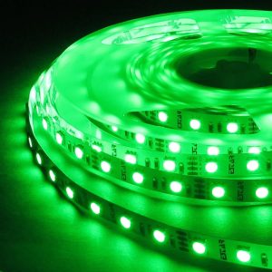 Гірлянда-стрічка LED 5050 G зовнішня, пров.:прозорий, 5м (Зелений)