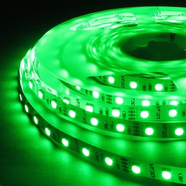 Гірлянда-стрічка LED 5050 G зовнішня, пров.:прозорий, 5м (Зелений)