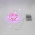 Гірлянда-роса (Copper Wire) 100P-1 Battery внутрішня, пров.:прозорий, (рожевий)