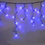 Гірлянда LED 150 3.3Line Short curtain(Бурпурки/Бахрома) B-2 Синя 10M Вул.+з'єдн. Чорний(16)