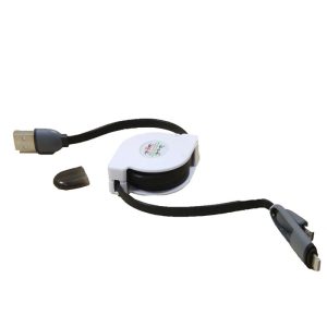 Кабель USB - Lightning + Micro USB Pull Push Равлик