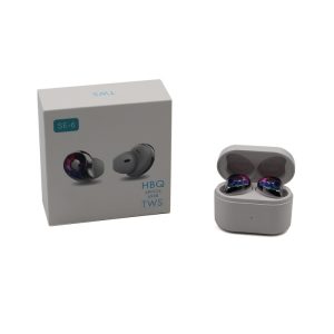 Навушники TWS HBQ SE6 BT Case Білий-Пурпурний