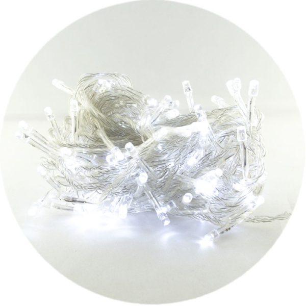 Гірлянда-нитка (String-Lights) 200W-1 внутрішня, пров.:прозорий, 10м (Білий)