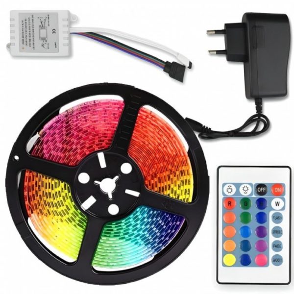 Стрічка SMD 3528 5м RGB Комплект