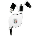 Кабель USB - Lightning + Micro USB + Type-C Pull Push Равлик