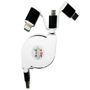 Кабель USB - Lightning + Micro USB + Type-C Pull Push Равлик