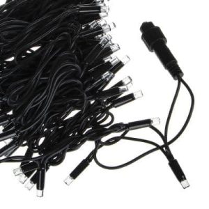 Гірлянда-нитка (String-Lights) зовнішня+з'єдн. 100L 3.3 B синій (пров.: чорний; 10м)