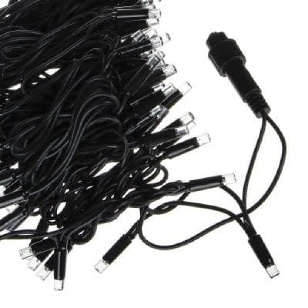 Гірлянда-нитка (String-Lights) зовнішня+з'єдн. 100L 3.3 B синій (пров.: чорний; 10м)