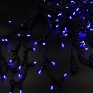 Гірлянда-бахрома LED 200 3.3Line Short curtain (Бульби/Бахрома) B-1 синя 10м*1,5м Вул.+з'єдн.