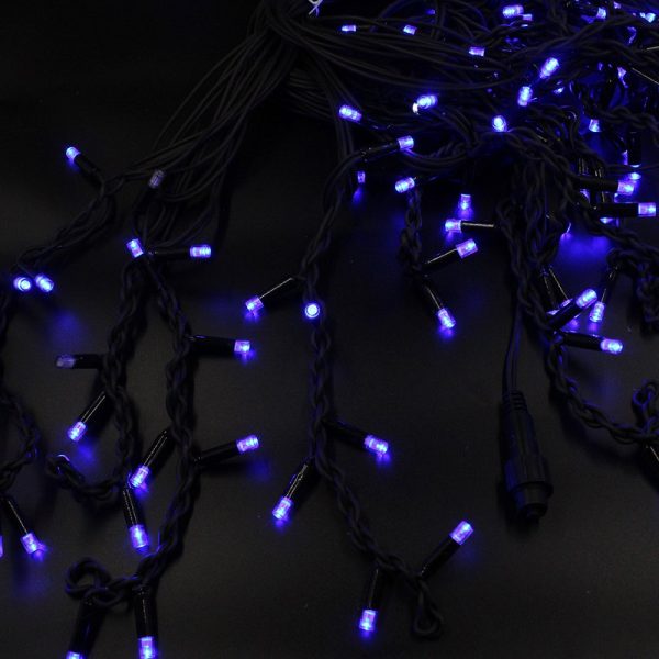 Гірлянда-бахрома LED 200 3.3Line Short curtain (Бульби/Бахрома) B-1 синя 10м*1,5м Вул.+з'єдн.